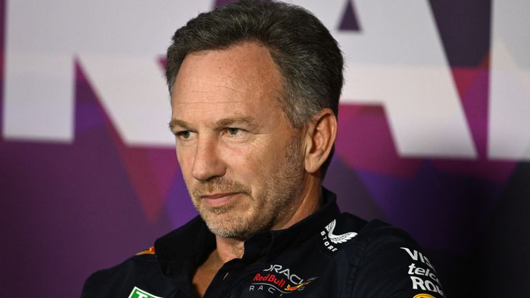 BAHRAIN INTERNATIONAL CIRCUIT, BAHRAIN - FEBRUARY 22: Press Conference.Christian Horner, Team Principal, Red Bull Racing during the Pre-Season Test at Bahrain International Circuit on Thursday February 22, 2024 in Sakhir, Bahrain. (Photo by Simon Galloway / LAT Images)